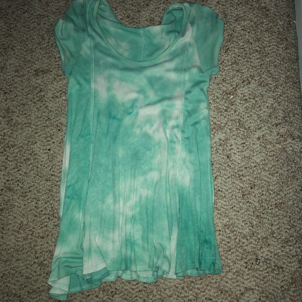 teal tie dye dress